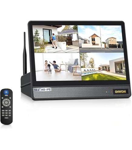 Amazon | OOSSXX 10インチモニター 一体型録画機 NVR モニター付き 10